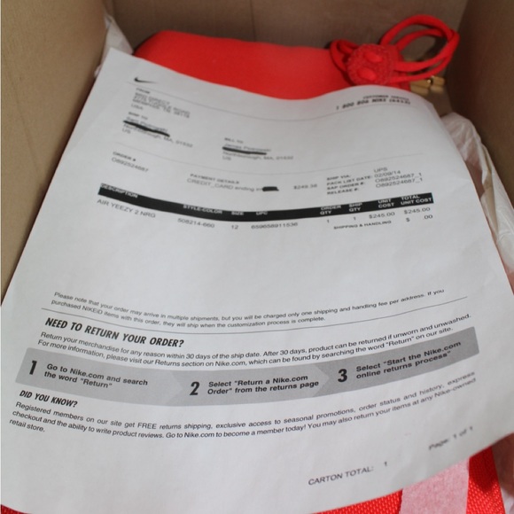 Nike Air Yeezy 2 SP Size 12 Red October Platinum Solar NRG 508214-660 - Picture 9 of 10